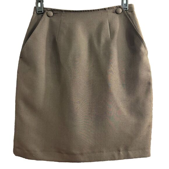 Christian Dior Silk Skirt 12 Runs Small Womens Career Office Professional VTG - Picture 1 of 7